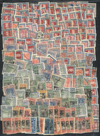 403 ARGENTINA: PERFORATED CANCELS: Lot Of Large Number Of Old Stamps (high Values) With Bulk Mailing Perforated Cancels, - Colecciones & Series