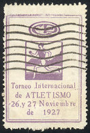 420 ARGENTINA: World Championship In Athletics, Cinderella Of Year 1927, Used, VF And Rare! - Cinderellas