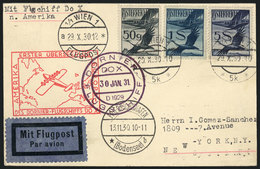 432 AUSTRIA: 20/JA/1930 Wien - Friedrichshafen - New York: Card Dispatched In Wien On 20/OC/1930 To New York, Carried Vi - Otros & Sin Clasificación