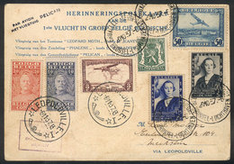 440 BELGIUM: 20/OC/1937 First Flight Bruxelles - Leopoldivlle, Postcard Of Very Fine Quality! - Sonstige & Ohne Zuordnung