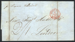 454 BRAZIL: Entire Letter Sent From Rio De Janeiro To London On 14/AU/1849 By French Mail, With Transit Mark Of Le Havre - Otros & Sin Clasificación