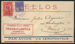 459 BRAZIL: JUN/1930 Rio De Janeiro - Paris: First Direct Flight Brazil - Europe By Cie. Aeropostale (pilot Mermoz), Arr - Altri & Non Classificati