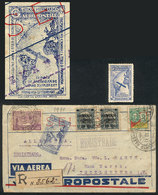 461 BRAZIL: Registered Airmail Cover Sent From Porto Alegre To Germany On 11/SE/1931 By AIR FRANCE, With Special Blue Ha - Other & Unclassified