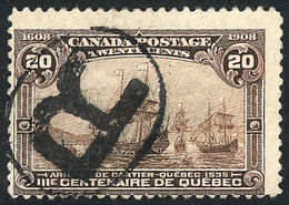 473 CANADA: Sc.103, 1908 20c. Chestnut, Used, Good Example, Catalog Value US$225. - Andere & Zonder Classificatie