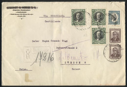 482 CHILE: 4 Covers Sent To Switzerland Between 1929 And 1948, Nice High Postages, Very Fine Quality, Market Value US$50 - Cile