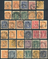 487 CHILE: More Than 90 Old Stamps, Most With Interesting And Rare Cancels, Very Interesting Lot To The Specialist, LOW  - Cile