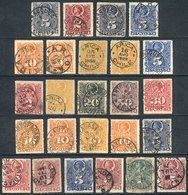 488 CHILE: More Than 90 Old Stamps, Most With Interesting And Rare Cancels, Very Interesting Lot To The Specialist, LOW  - Chili