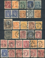 489 CHILE: More Than 90 Old Stamps, Most With Interesting And Rare Cancels, Very Interesting Lot To The Specialist, LOW  - Cile