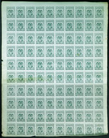 514 COLOMBIA: Yvert 122, Complete Sheet Of 100 Stamps, Mint Original Gum, Some With Minor Defects, Others Of Fine To VF  - Colombia