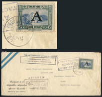 523 COLOMBIA: Registered Airmail Cover Sent From Bogotá To Argentina On 23/NO/1950, With Panamerican Postal Franchise Fo - Colombia