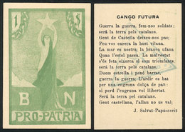 546 SPAIN: Circa 1920: Patriotic Bond Of 1P. To Collect Funds For The Independence Of Catalonia Among Members Of The Cat - Andere & Zonder Classificatie