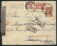 561 SPAIN: Cover Sent From Argentina To Barcelona On 8/JA/1943 And RETURNED To Sender With Interesting Postal Marks On F - Other & Unclassified