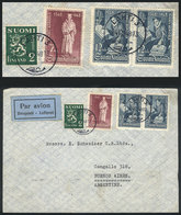 605 FINLAND: Airmail Cover Sent From Lahti To Argentina On 14/OC/1948, Handsome Postage, VF Quality! - Other & Unclassified