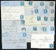 627 FRANCE: 17 Covers Or Folded Covers Used In 1850/70s, Very Fine General Quality! - Otros & Sin Clasificación