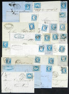 628 FRANCE: 25 Covers Or Folded Covers Used In 1850/70s, Very Fine General Quality! - Otros & Sin Clasificación