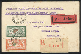 637 FRANCE: 29/FE/1928 First Flight Marseille - Buenos Aires By Letecoere Airlines, Arrival Backstamp Of 17/MAR, Rare! - Andere & Zonder Classificatie