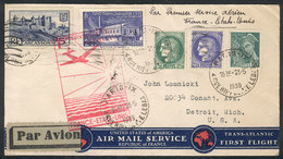 643 FRANCE: 23/MAY/1939 Paris - New York: First Flight, Cover Of Excellent Quality! - Andere & Zonder Classificatie