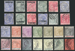 651 GIBRALTAR: Small Lot Of Old Stamps, Very Fine Quality! - Gibraltar
