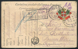 715 ITALY: Card For Soldiers In The War Front, Sent To Argentina On 21/NO/1915, VF Quality, Rare Destination! - Zonder Classificatie