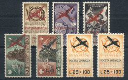 732 ITALY - POLISH CORPS: Interesting Group Of 7 Overprinted Stamps, The Low Value With A Crease, The Rest Of Excellent  - Non Classés