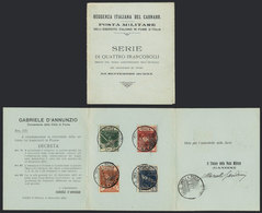 734 ITALY - FIUME: Sc.100/103, 1920 Anniversary Of The Occupation Of Fiume Led By D'Annunzio, Cmpl. Set Of 4 Values On A - Fiume