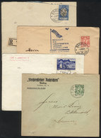 758 LIECHTENSTEIN: 4 Covers Used Between 1929 And 1939, Nice Postages, Scott Catalog Value US$110. - Other & Unclassified