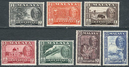 766 MALAYA: Sc.84/90, 1961/2 Animals, Ships, Trains, And Other Topics, Complete Set Of 7 Unmounted Values, Excellent Qua - Kelantan