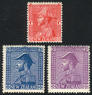 789 NEW ZEALAND: Sc.182/184, 1926 George V, Cmpl. Set Of 3 Values, Mint With Small Hinge Remnants, Fine To VF Quality, C - Autres & Non Classés