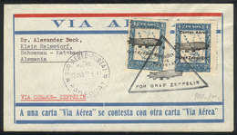 798 PARAGUAY: 22/AU/1931 Asunción - Germany: Cover Flown By Zeppelin, Franked By Sc.C54/55, With Arrival Friedrichshafen - Paraguay