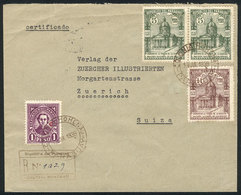 802 PARAGUAY: Registered Cover Franked With 22P. And Sent From COLONIA HOHENAU To Switzerland On 13/JUL/1939, Excellent  - Paraguay