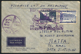 827 POLAND: 27/OC/1937 Warzawa - Palestine: Test Flight Of LOT Airline, Arrival Backstamp, With Minor Defect At Top, Els - Autres & Non Classés