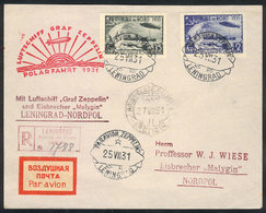 837 RUSSIA: 25/JUL/1931 Zeppelin To North Pole, Cover Sent From Leningrad To The Icebreaker Malygin And North Pole, VF Q - Other & Unclassified