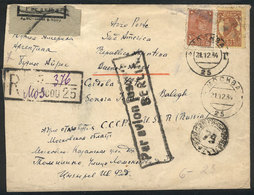 838 RUSSIA: "Registered Airmail Cover Sent From Moscow To Argentina On 21/DE/1934, With Interesting ""Par Avion Jusqu'a  - Sonstige & Ohne Zuordnung