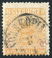 849 SWEDEN: Sc.4e, 1857 8s. Orange-yellow, Used, Fine Quality, Catalog Value US$575. - Autres & Non Classés