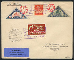 871 SWITZERLAND: 1/JUN/1925 Geneve Aviation Meeting, Cover With Cinderellas And Special Marks, VF Quality! - ...-1845 Prephilately