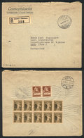 878 SWITZERLAND: Registered Cover Sent From Luzern To Germany On 14/OC/1931, Franked On Back With Block Of 10 Of Scott 2 - ...-1845 Prefilatelia