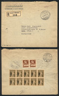 878 SWITZERLAND: Registered Cover Sent From Luzern To Germany On 14/OC/1931, Franked On Back With Block Of 10 Of Scott 2 - ...-1845 Precursores