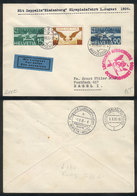 880 SWITZERLAND: 31/JUL/1936 Basel - Frankfurt - Berlin, Special Olympic Flight By The Hindenburg, VF Quality! - ...-1845 Precursores