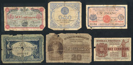 923 WORLDWIDE: 6 Old BANKNOTES (paper Money) Of Varied Countries, With Defects But Very Interesting! - Other & Unclassified