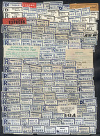 924 WORLDWIDE: Several Dozens Labels For Registered Mail (+ Some Of Express Mail, Etc.), Very Fine General Quality! - Andere & Zonder Classificatie