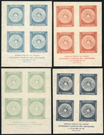 931 URUGUAY: Yvert 7/10, 1931 Philatelic Exhibition Of The Centenary, Cmpl. Set Of 4 MNH Souvenir Sheets, Excellent Qual - Uruguay