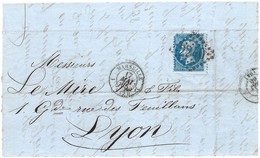 Lettre Fragment Napoléon III Empire Franc 20c. Y.T. 22 Cachet Marseille 17 Mai 1865, Losange Gros Chiffres (2scans) - 1849-1876: Période Classique