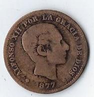 Monnaie Espagne Alfonso XII 5 Centimos 1877 - Monnaies Provinciales