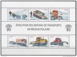 TAAF 2010 Yvert Feuille Complet 560 - 565 Neuf ** Cote (2017) 21.00 Euro Evolution De Moyens De Transport - Blocs-feuillets