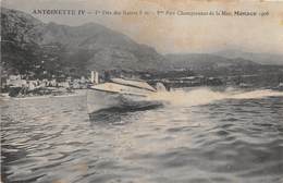 MONACO- ANTOINETTE IV- 1er PRIX DES RACERS 8 M - 2emePRIX CHAMPIONNATS DE LA MER 1906 - Autres & Non Classés