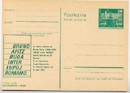 DDR P79-36b-80 C135-b Postkarte PRIVATER ZUDRUCK Esperanto Bruno Apitz Leipzig 1980 - Cartoline Private - Nuovi