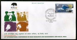 India 2012 Save Bear Research & Management Wildlife Animal Special Cover # 18372 Inde Indien - Lettres & Documents