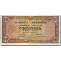Billet, Espagne, 50 Pesetas, 1938, 1938-05-20, KM:112a, TTB - 50 Peseten