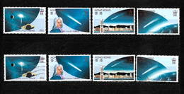 Hong Kong 1986 QEII Halley's Comet, Complete Set MNH And Used (6713) - Unused Stamps