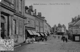 08-RETHEL- PLACE DE VILLE ET RUE DU PALIS - Rethel